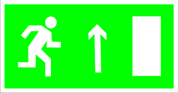 E11 направление к эвакуационному выходу (правосторонний) (пленка, 300х150 мм) - Знаки безопасности - Эвакуационные знаки - ohrana.inoy.org