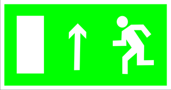 E12 направление к эвакуационному выходу (левосторонний) (пластик, 300х150 мм) - Знаки безопасности - Эвакуационные знаки - ohrana.inoy.org