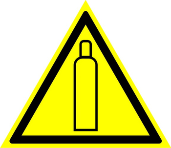 W19 газовый баллон (пленка, сторона 200 мм) - Знаки безопасности - Предупреждающие знаки - ohrana.inoy.org